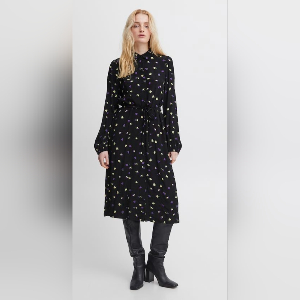 NWT Ichi Ilhelima Midi Floral Dress